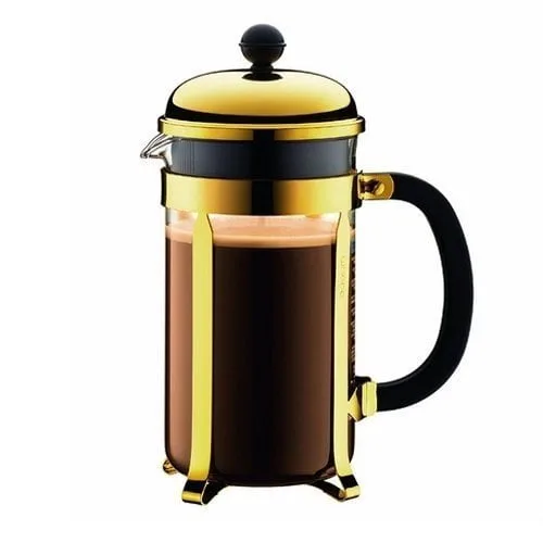 Cafetera Bodum Chambord  Embolo Acero Inox 12 Poc Oro