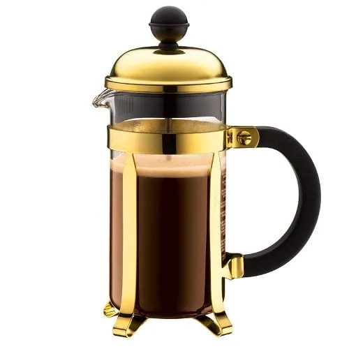 Cafetera Bodum Chambord  Embolo Acero Inox 3 Poc Oro
