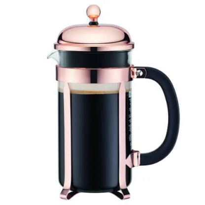 Cafetera Bodum Chambord Luxe Embolo 8 Pocillos Cobre