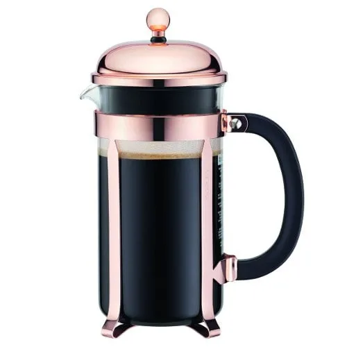 Cafetera Bodum Chambord Luxe Embolo 8 Pocillos Cobre