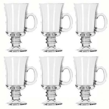 6 Jarros Libbey Bill Capuchino Mug 240ml Vidrio