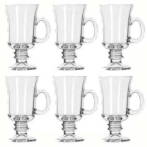 6 Jarros Libbey Bill Capuchino Mug 240ml Vidrio
