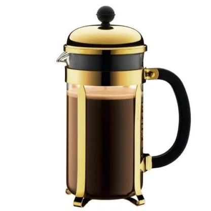 Cafetera Bodum Chambord  Embolo Acero Inox 8 Poc Oro
