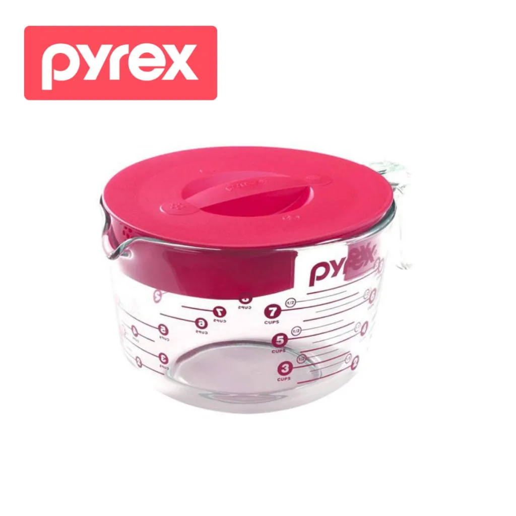 Jarra Medidora  Pyrex Basic 2 Litros Con Tapa Silicona
