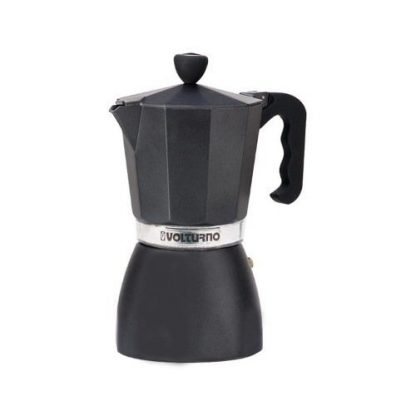Cafetera Volturno Italiana Moka Express 6 Pocillos Negra