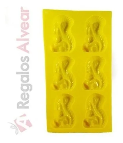 Molde Muffin X6 Silicona Cupcake Forma Ardilla Amarillo - Image 2