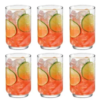 6 Vasos Alegro Cristar Vidrio Altos Sueltos