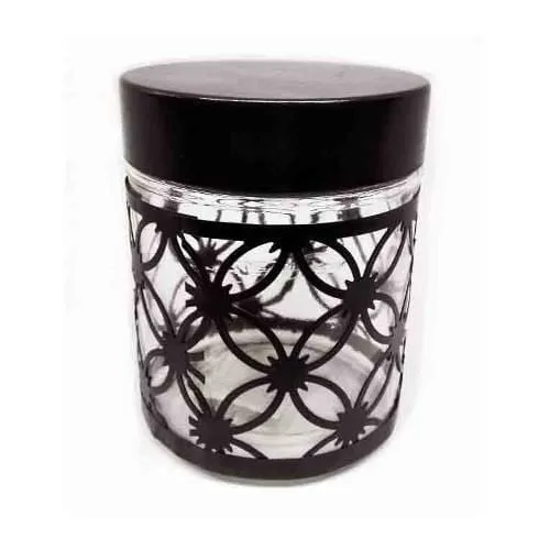 Frasco Vintage 600ml Vidrio Con Malla Flor Mish