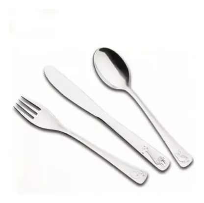 Cubiertos Tramontina Baby Bebe Niños Acero Inox 3 Piezas