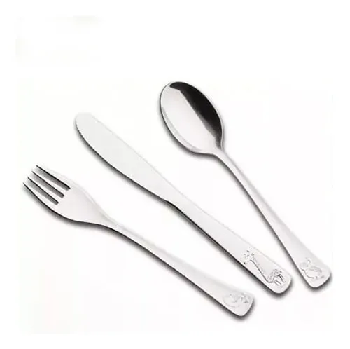 Cubiertos Tramontina Baby Bebe Niños Acero Inox 3 Piezas