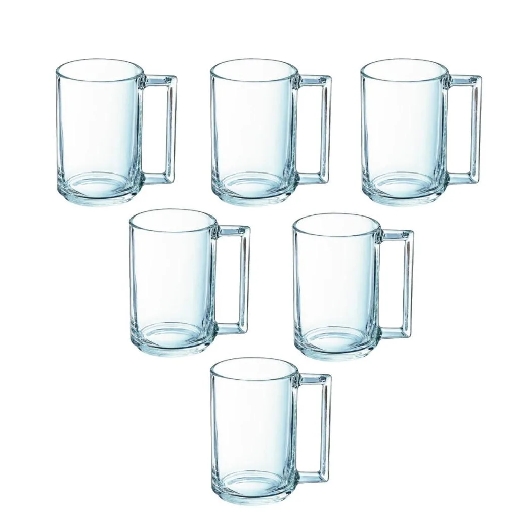 12 Jarro Mug Luminarc Bonne Heure 320ml Vidrio Templado