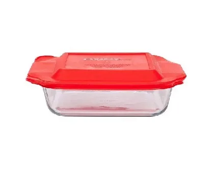 Fuente Asadera Pyrex Basic 21cm Tapa Roja