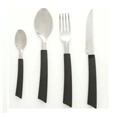 12 Cucharas Mesa Tramontina Originales Cubiertos Brisa Negra - Image 2