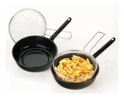 Conjunto Freidor Enlozado Sarten 24cm + Canasto Freidora - Image 2