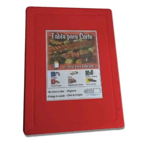 Tabla De Picar  Plastica 40x60 Rojo