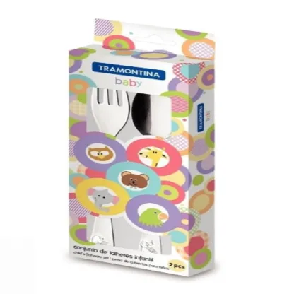 Cubiertos Tramontina Baby Bebe Niños Acero Inox 2 Piezas - Image 2