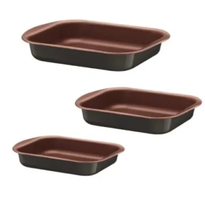 Moldes Tramontina Vermont Asaderas Set X3 Teflon