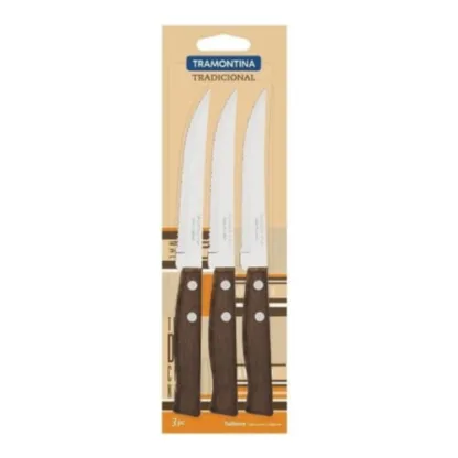 3 Cuchillos Tramontina Tradicional Cubiertos De Mesa