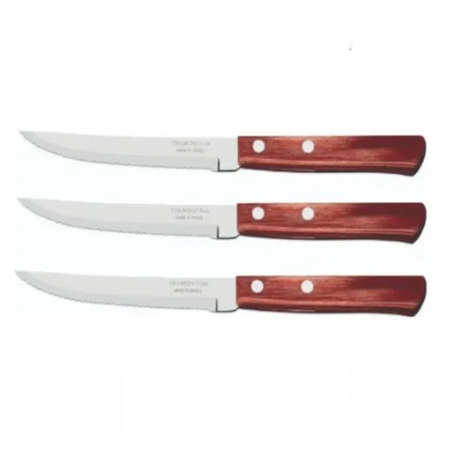 3 Cuchillos Tramontina Cubiertos Polywood Originales
