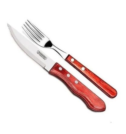 2 Cubiertos Tramontina Orig. Cuchillo Tenedor Polywood Jumbo