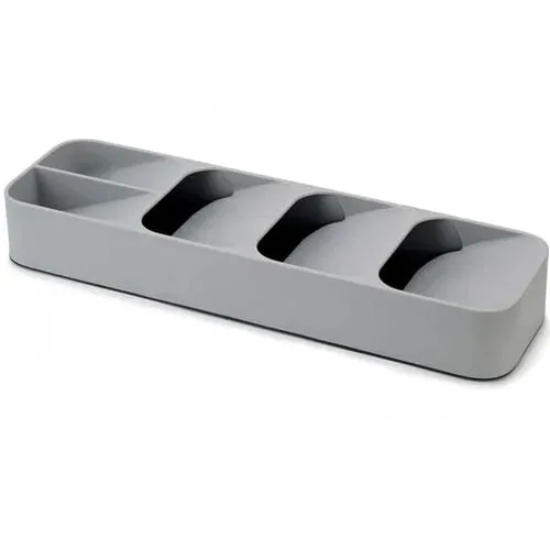 Cubiertero Smart Organizador De Cubiertos Gris Chico