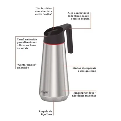 Termo Tramontina Jarra Térmica Acero Inox Exata 750ml - Image 3