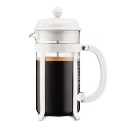 Cafetera Bodum Caffettiera 8 Pocillos Orig. Embolo Blanca