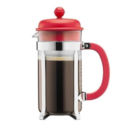 Cafetera Bodum Caffettiera 8 Pocillos Orig. Embolo Roja