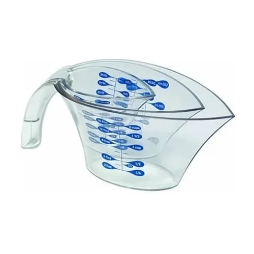 Set X3 Jarra Medidora Trudeau Acrilico 1/4 + 1 + 2 Tazas