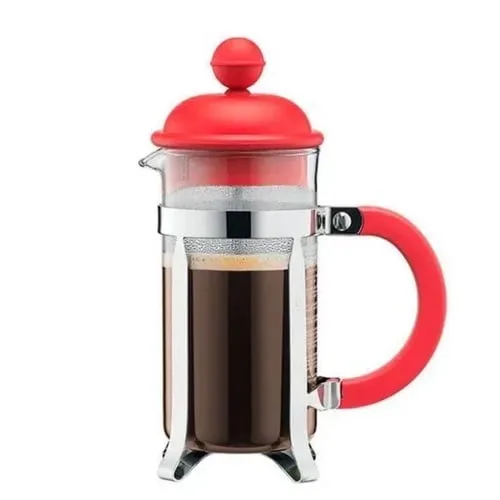 Cafetera Bodum Caffettiera 3 Pocillos Orig. Embolo Coral