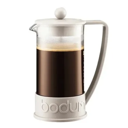 Cafetera Bodum New Brazil 8 Pocillos Original Embolo Blanca