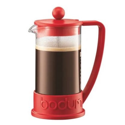 Cafetera Bodum New Brazil 3 Pocillos Original Embolo Roja