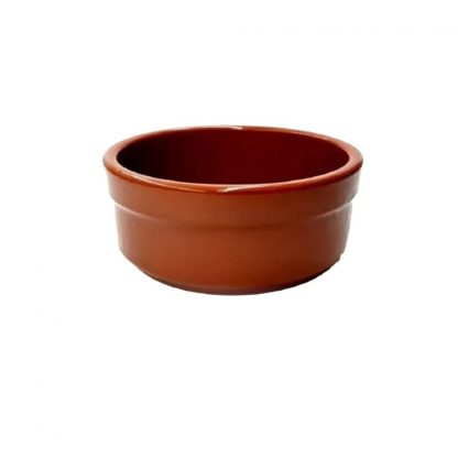 Cazuela Recta Fuente Barro Esmaltada Terracota 14cm Blum