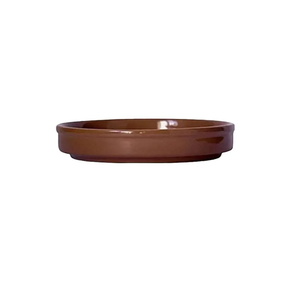 Provoletera Recta Fuente Barro Esmaltado Terracota 14cm Blum