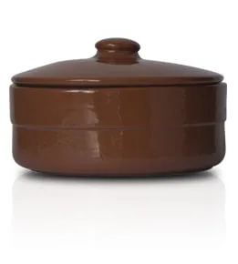 Cacerola Recta Cazuela Barro Esmaltada Terracota 22cm Blum