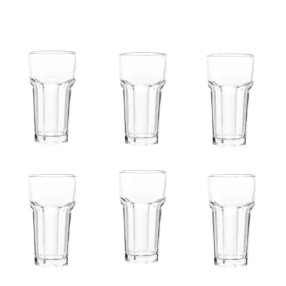 6  Vasos Lisboa 355cc Cristar Altos Vidrio Sueltos