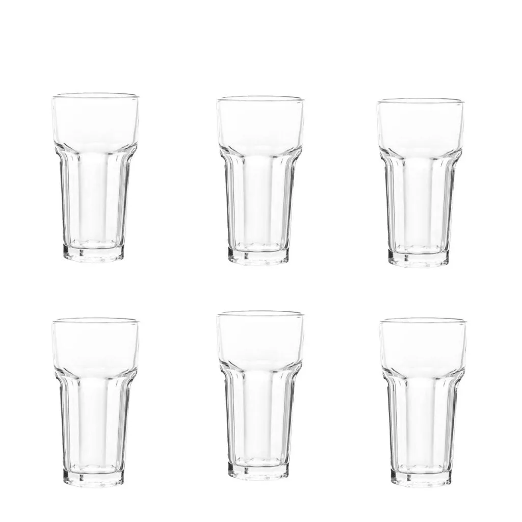 6  Vasos Lisboa 355cc Cristar Altos Vidrio Sueltos