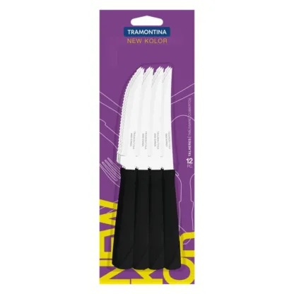 12 Cuchillos New Kolor Tramontina Original – Negro - Image 2