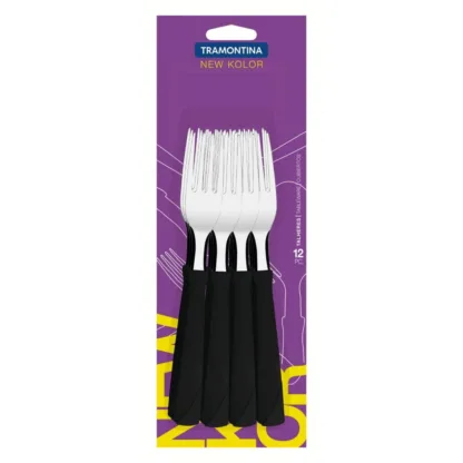 12 Tenedores New Kolor Tramontina Original – Negro - Image 2