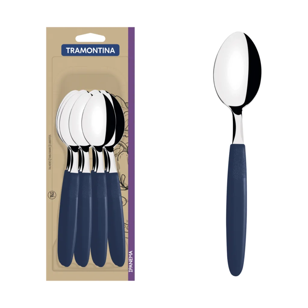 12 Cucharas Mesa Ipanema Tramontina Originales – Azul