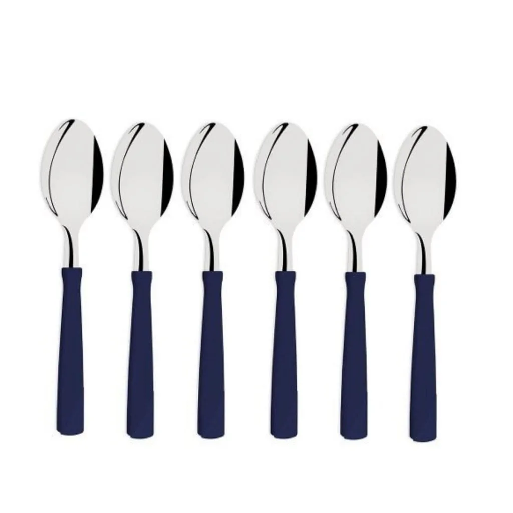 6 Cucharitas de Té New Kolor Tramontina Original Azul