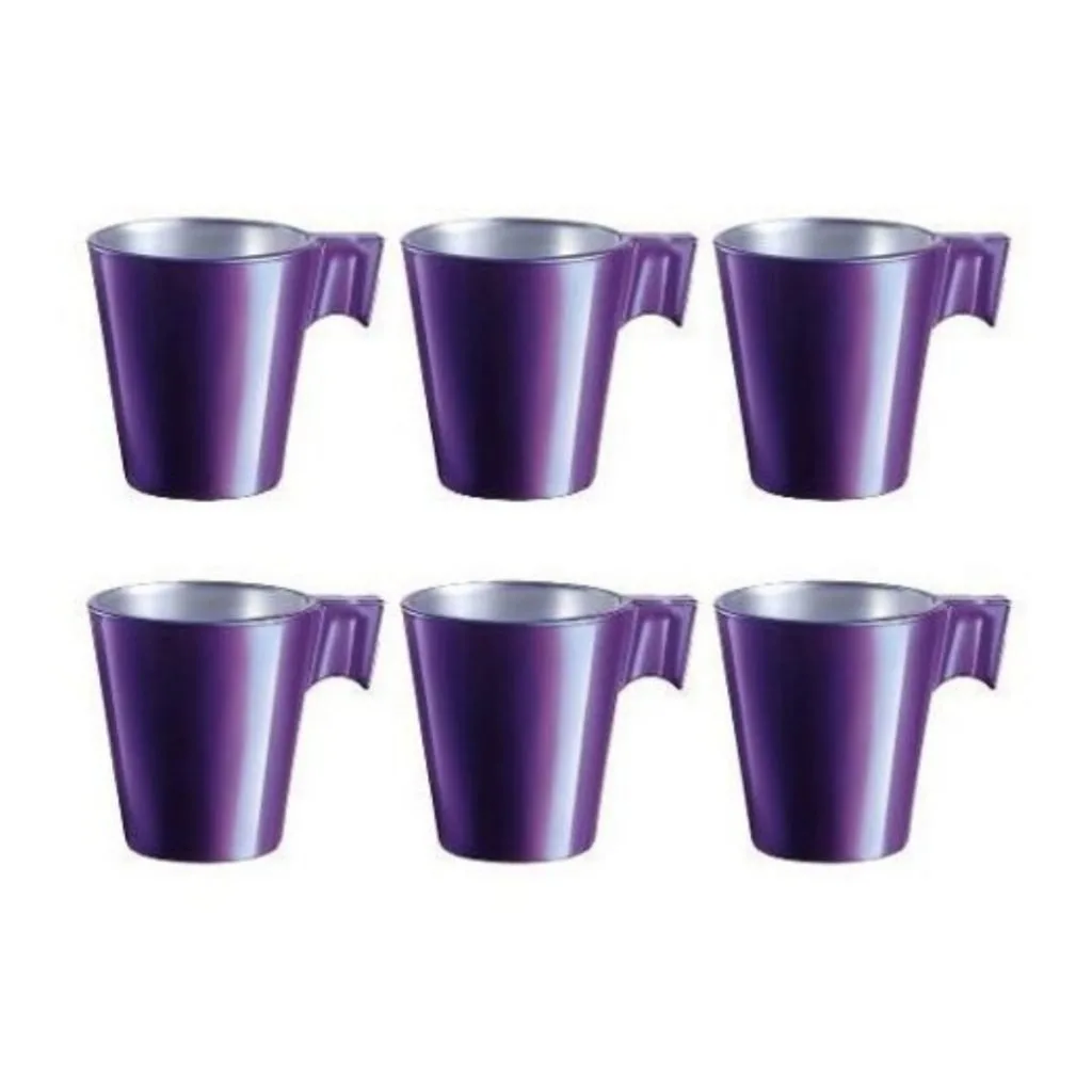 6 Jarritos Flashy 80 ml Expreso Luminarc - Violeta