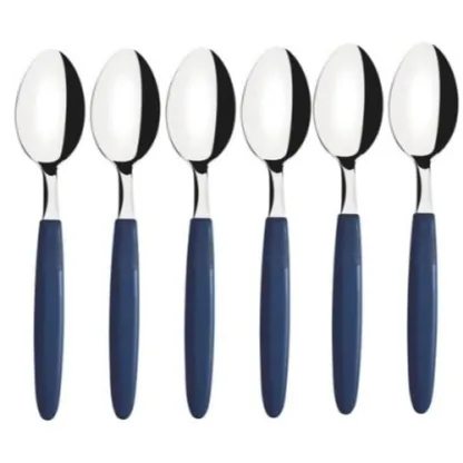6 Cucharas de Té Ipanema Tramontina Original Azul- Sueltas