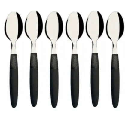 6 Cucharas de Té Ipanema Tramontina Original Negro- Sueltas