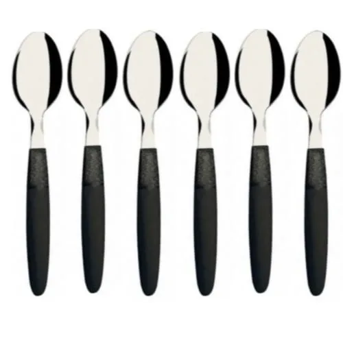 6 Cucharas Mesa Ipanema Tramontina Originales Negras - Sueltas
