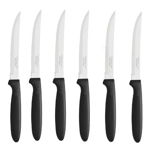 6 Cuchillos Tramontina Originales Ipanema Negro