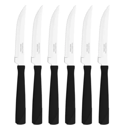 6 Cuchillos New Kolor Tramontina Original Negro