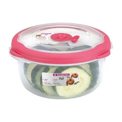 Contenedor Hermético Redondo Med. 1100ml San Remo - Rosa