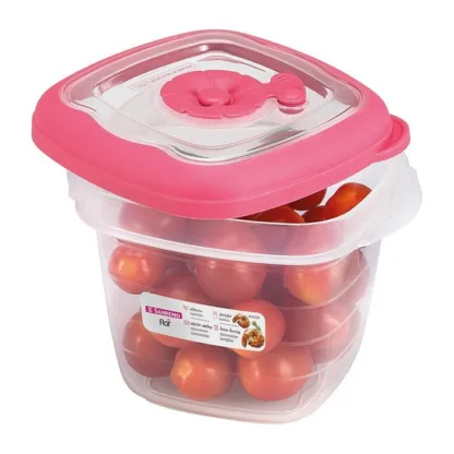 Contenedor Hermético Cuadrado Alto Chico 450ml. San Remo - Rosa