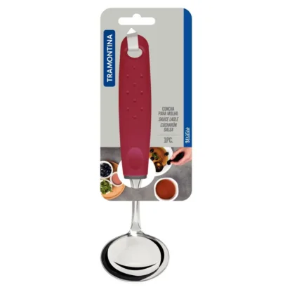 Cuchara para Salsa Acero Inoxidable Utilita Tramontina - Rojo